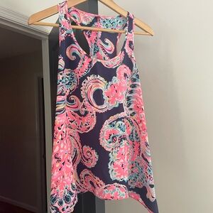 Lilly Pulitzer silk racerback tank size xs